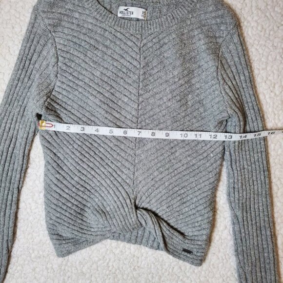 Hollister Women’s Ribbed Knit Sweater – Gray – Size XS (Extra Small) - Picture 10 of 11